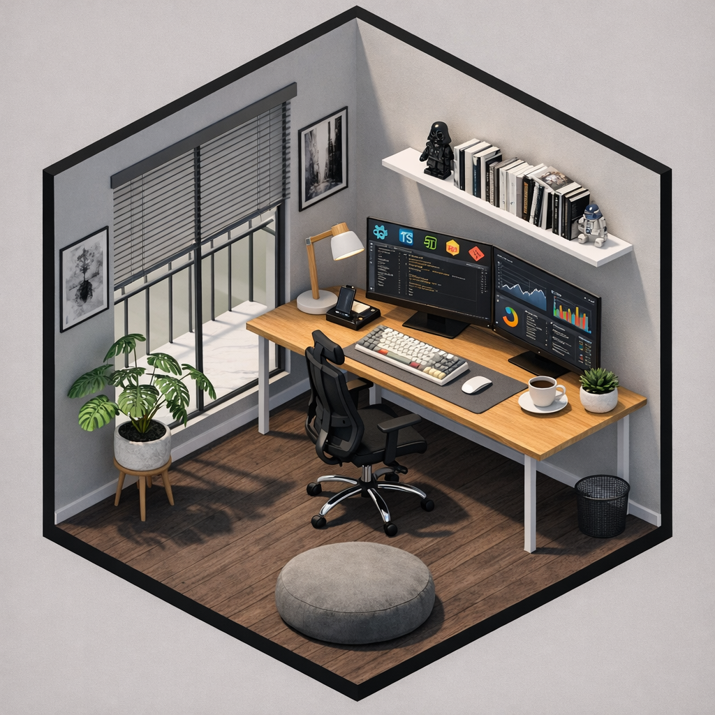 Developer's desk setup